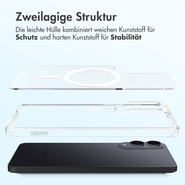 Accezz Xtreme Impact Backcover mit MagSafe Samsung Galaxy S25 Edge - Transparent