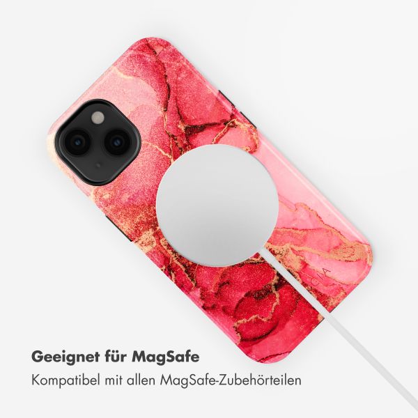 Selencia Vivid Tough Back Cover mit MagSafe für das iPhone 14 - Rosy Marble