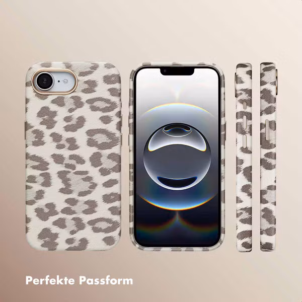 Selencia Sabi Backcover Leopardenmuster mit MagSafe Apple iPhone 16e - Soft Ivory
