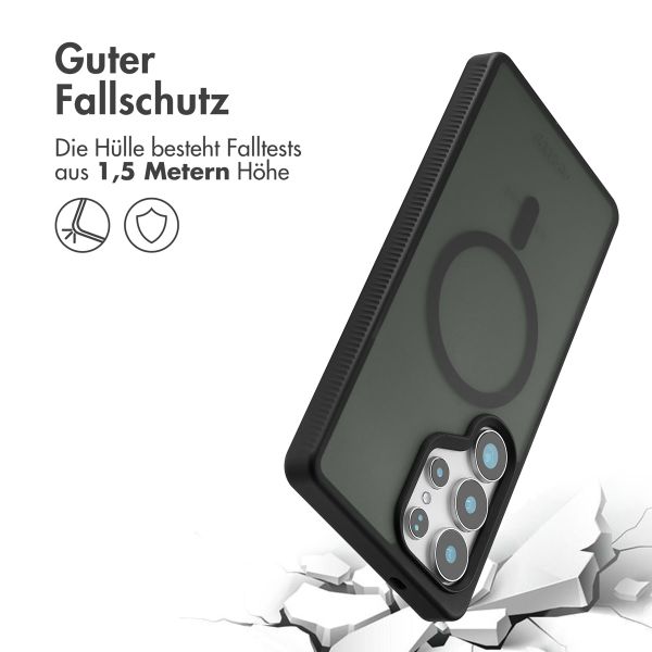 Accezz Rugged Frosted Back Cover mit MagSafe Samsung Galaxy S25 Ultra - Schwarz