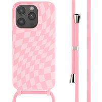 imoshion Silikonhülle design mit Band für das iPhone 15 Pro - Retro Pink