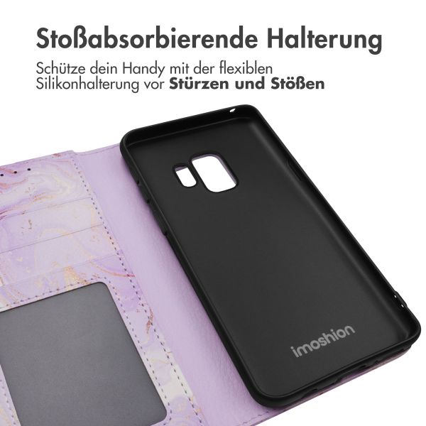imoshion Design Klapphülle Samsung Galaxy S9 - Purple Marble