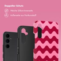 Selencia Vivid Tough Back Cover für das Samsung Galaxy A34 - Wave Vibes Lipstick