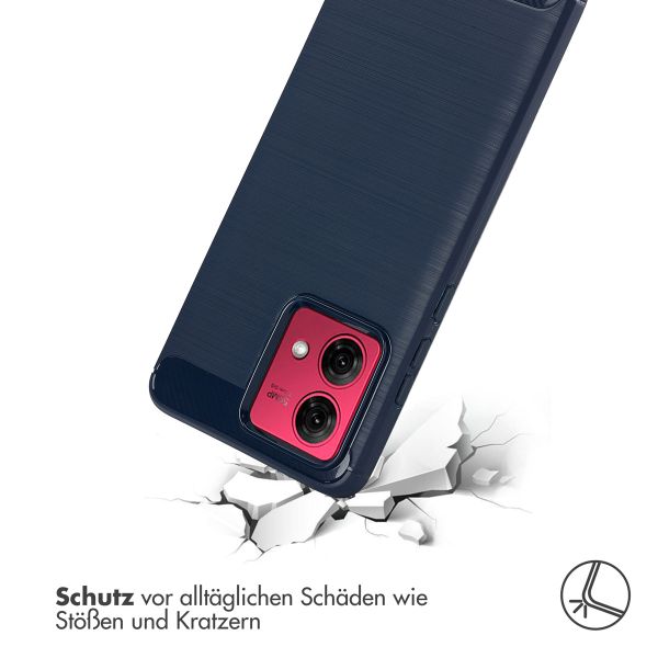 imoshion Brushed Back Cover Motorola Moto G84 - Dunkelblau