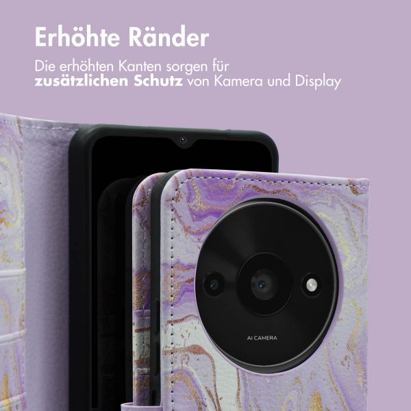 imoshion Design Klapphülle für das Xiaomi Redmi A3 - Purple Marble