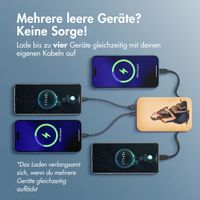 Gestalte deine eigene 10.000-mAh-Powerbank mit integrierten Kabeln – Schwarz