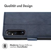 imoshion Luxuriöse Klapphülle für das Sony Xperia 1 V - Dunkelblau