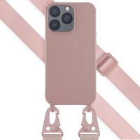 Selencia Silikonhülle mit abnehmbarem Band für das Apple iPhone 13 Pro - Sand Pink