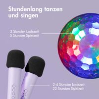 imoshion Sing & Shine Karaoke-Set - Lautsprecher und 2 Mikrofone - Lavender Lilac