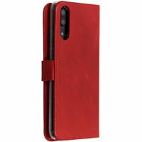 Selencia Echtleder Klapphülle Huawei P20 - Rot