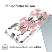 imoshion Design Hülle für das Samsung Galaxy A54 (5G) - Blume - Rosa / Grün