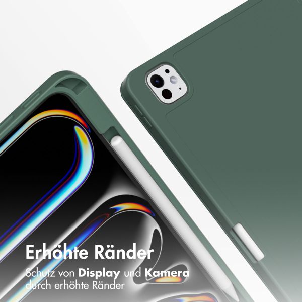 Accezz Smarte Klapphülle aus Silikon Apple iPad Pro 13 (2025) M5 / (2024) M4 - Dunkelgrün