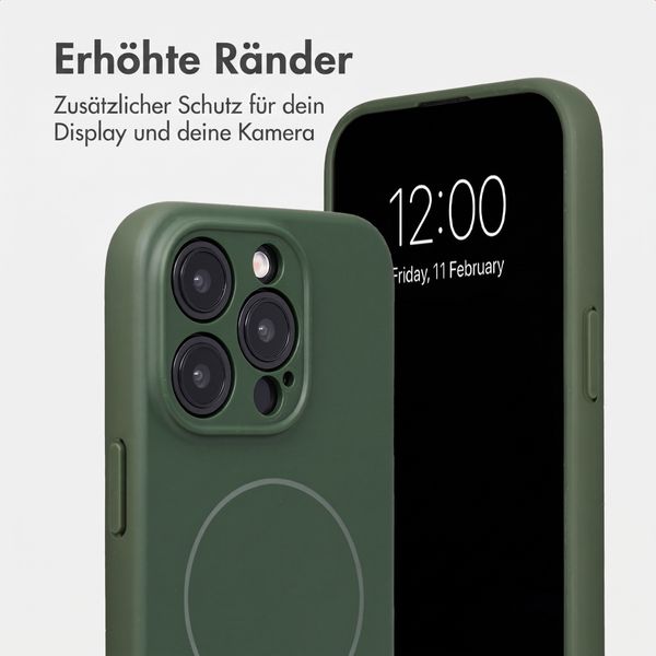 Accezz Grip Backcover mit MagSafe Apple iPhone 15 Pro - Dunkelgrün