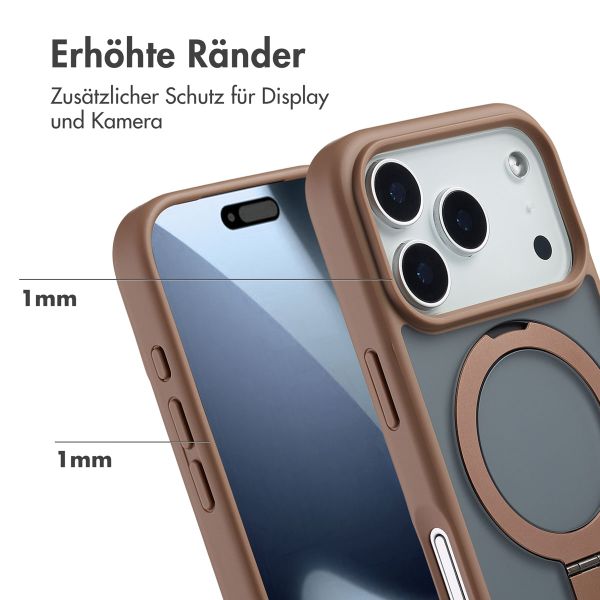 Accezz Ring Stand Backcover mit MagSafe Apple iPhone 17 Pro - Braun