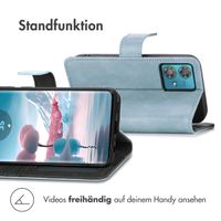 imoshion Luxuriöse Klapphülle Motorola Edge 40 Neo - Hellblau