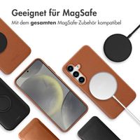 Accezz MagSafe Leather Backcover für das Samsung Galaxy S25 - Sienna Brown