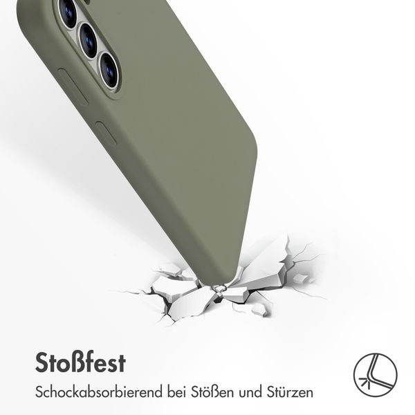 Accezz Liquid Silikoncase mit MagSafe Samsung Galaxy S26 Plus - Cooper Green