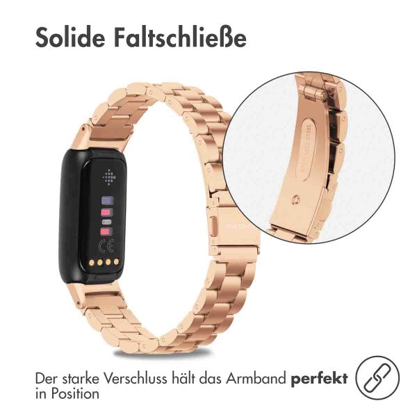 imoshion Edelstahlarmband für das Fitbit Luxe - Rose Gold