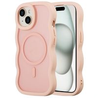 Selencia Wavy Backcover mit MagSafe Apple iPhone 15 - Soft Pink