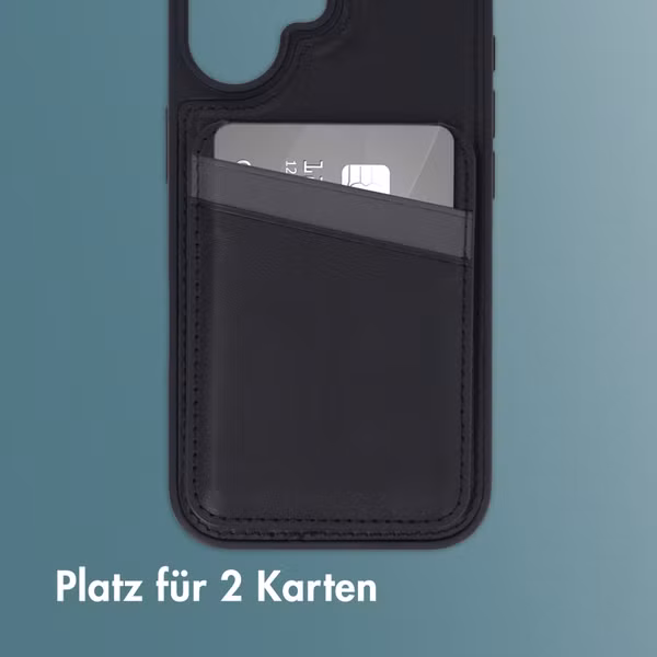 imoshion Backcover mit Kartenfach und Ständer Apple iPhone 16 - Schwarz