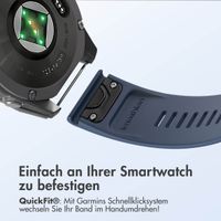 imoshion QuickFit® Line Silikonarmband für die Garmin Watch | 20 mm Anschluss - Dunkelblau