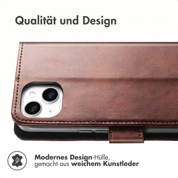 imoshion Luxuriöse Klapphülle Apple iPhone 14 / 13 - Dunkelbraun