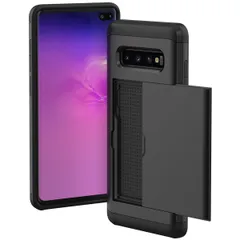 imoshion Backcover mit Kartenfach für das Samsung Galaxy S10 Plus - Schwarz