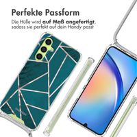 imoshion Design Hülle mit Band Samsung Galaxy A34 (5G) - Petrol Green Graphic