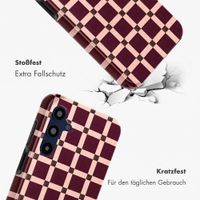 Selencia Vivid Back Cover Samsung Galaxy A16 - Check This Burgundy