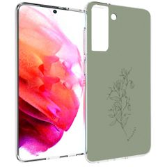 imoshion Design Hülle für das Samsung Galaxy S21 FE - Floral Green