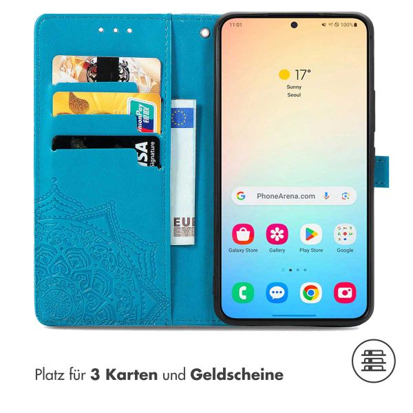 imoshion Mandala Klapphülle für das Samsung Galaxy S25 - Türkis
