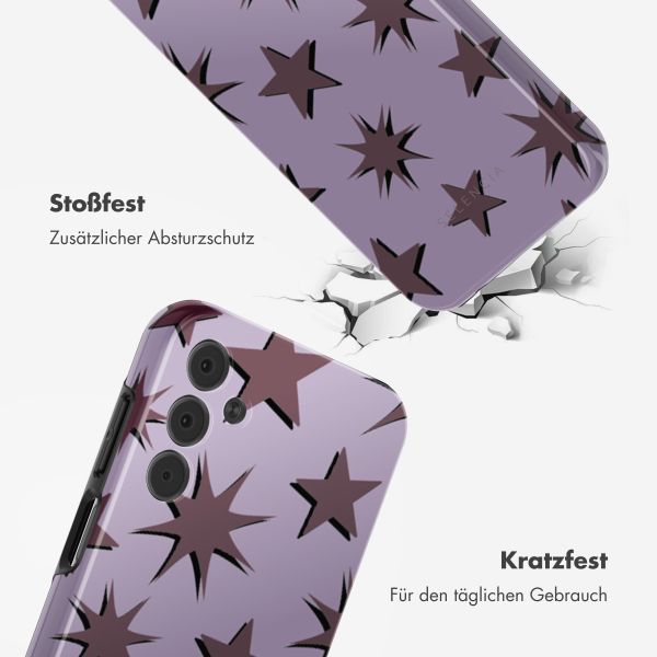 Selencia Vivid Back Cover Samsung Galaxy A15 (5G) - Stars Plum Lilac