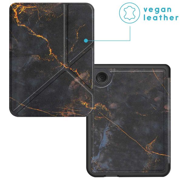 imoshion Design Klappbare Klapphülle Kobo Clara Colour / BW - Black Marble