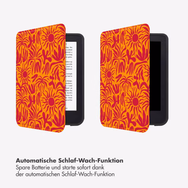 Selencia Vivid Klapphülle Kobo Clara Colour / Clara BW - Tropical Vibes Apricot