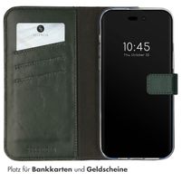 Selencia Echtleder Klapphülle iPhone 14 Pro Max - Grün