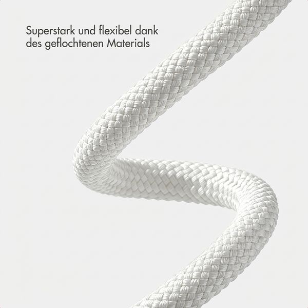 imoshion Braided USB-C-zu-Lightning-Kabel 30 W - 1 Meter - Weiß