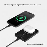 Selencia Vivid Powerbank 5.000 mAh - MagSafe und Qi - Black / Wavy Baby Choco