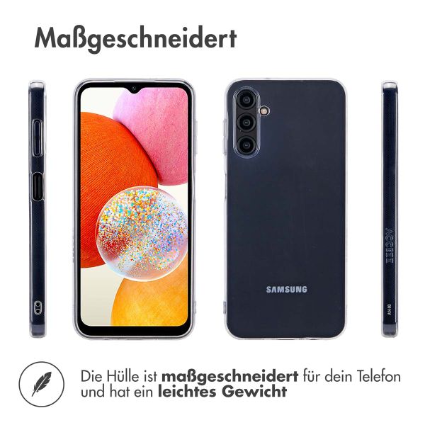 Accezz 100% recyceltes TPU Clear Cover für das Samsung Galaxy A14 (4G/5G)  - Transparent