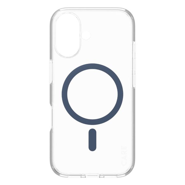 CARE by PanzerGlass Urban Combat Case MagSafe für das iPhone 16 - Transparent / Blau