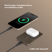 Selencia Vivid Powerbank 5.000 mAh - MagSafe und Qi2 - Desert Gold / Country Moo'd