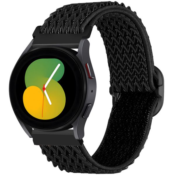 imoshion Elastische Nylonarmband für das Samsung Galaxy Watch 5 (40 mm) - Schwarz