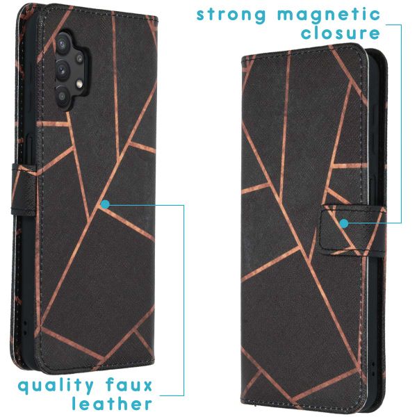 imoshion Design TPU Klapphülle Samsung Galaxy A32 (5G) - Black Graphic