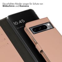 Selencia Echtleder Klapphülle für das Google Pixel 8 Pro - Dusty Pink