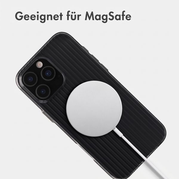 Accezz Lite Backcover mit MagSafe | Fluted | Apple iPhone 16 Pro - Schwarz