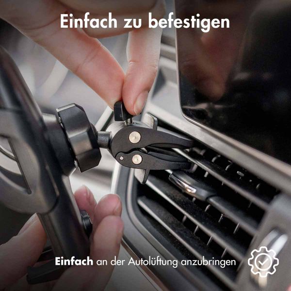 imoshion Handyhalterung für das Auto – Verstellbar – Universell – Carbon – Lüftungsgitter – Schwarz