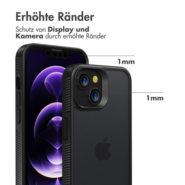 Accezz Rugged Frosted Back Cover Apple iPhone 14 - Schwarz
