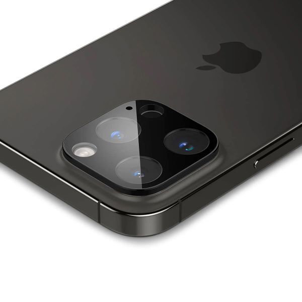 Spigen GLAStR Kameraprotektor aus Glas 2er-Pack für das Apple iPhone 14 Pro / 14 Pro Max - Schwarz
