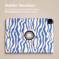 imoshion 360° drehbare Design Klapphülle Apple iPad Pro 12.9 (2018/2020/2021/2022) - White Blue Stripes