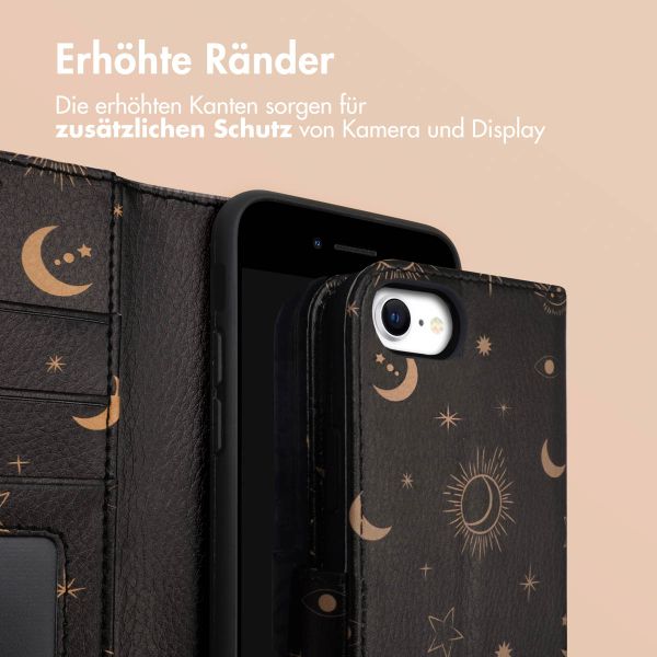 imoshion ﻿Design Klapphülle für das Apple iPhone SE (2022 / 2020) / 8 / 7 / 6(s) - Sky Black