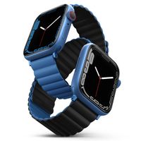 Uniq Revix doppelseitiges Armband für das  Apple Watch Series 1 t/m 11 / SE / Ultra (44/45/46/49 mm) - Caspian (Blue/Black)